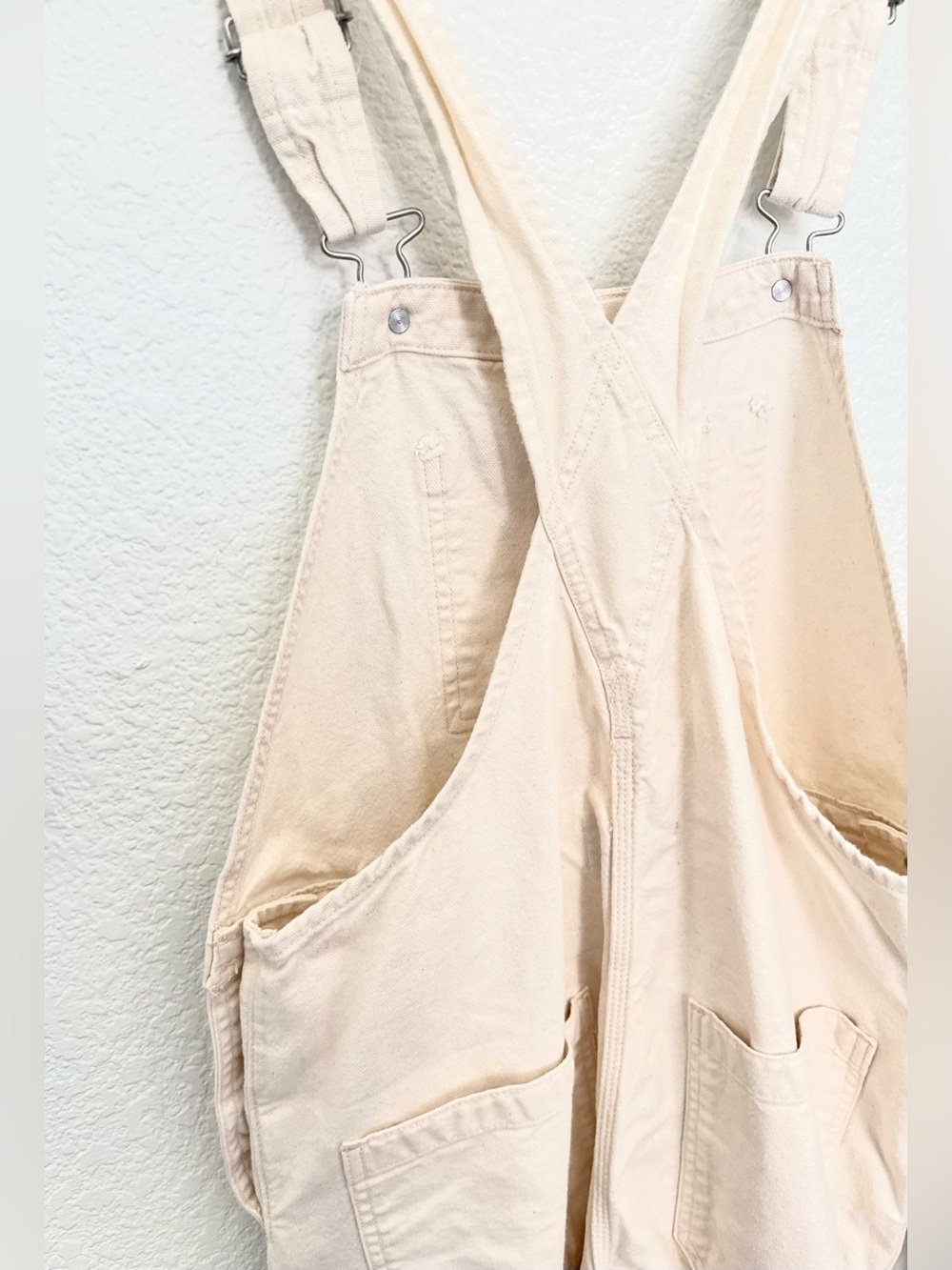 Everlane The Canvas Overalls Utility Ivory Cotton Size 4 - Picture 8 of 9